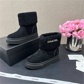 Ботинки CHANEL с мехом женские 18604